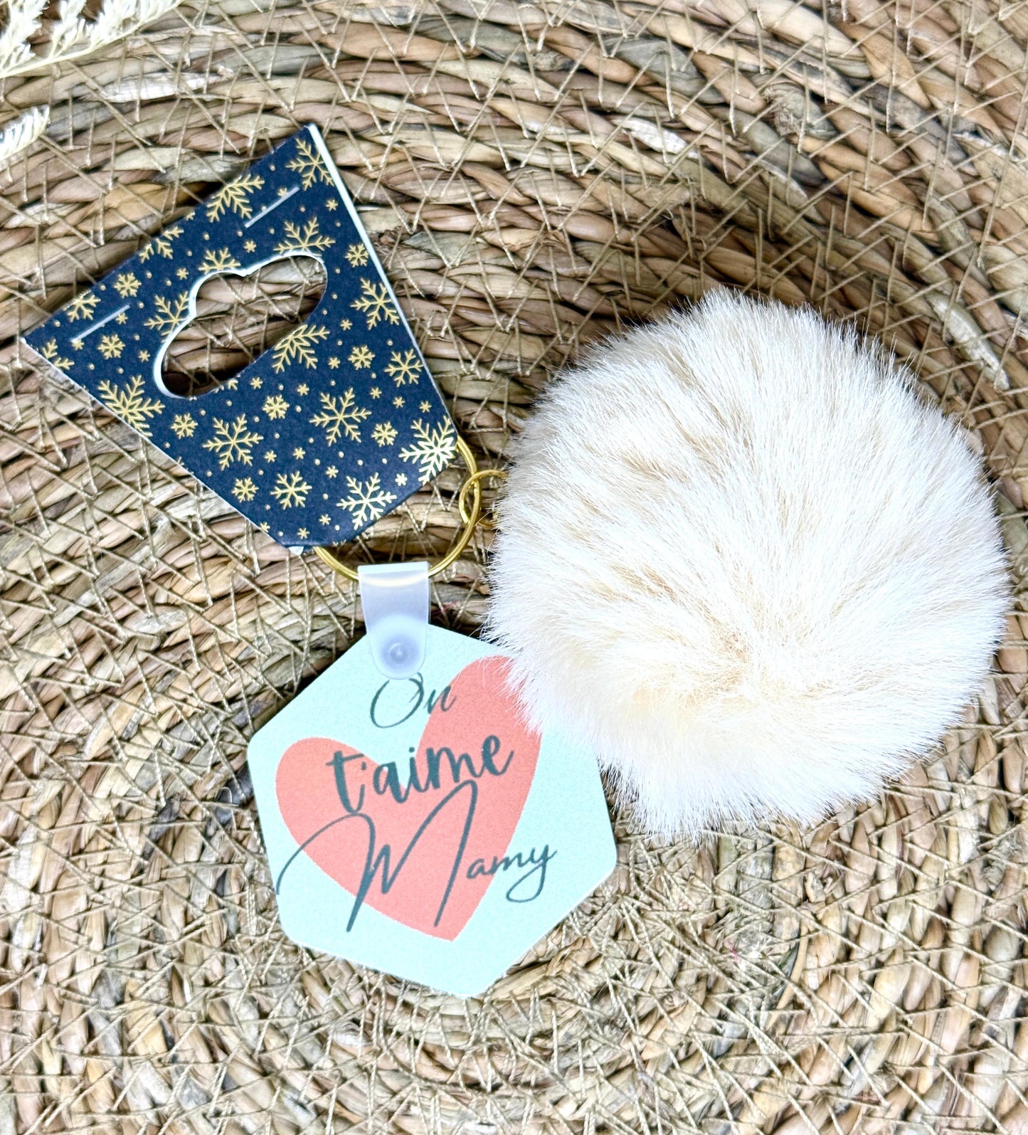 Porte-clés pompon personnalisé