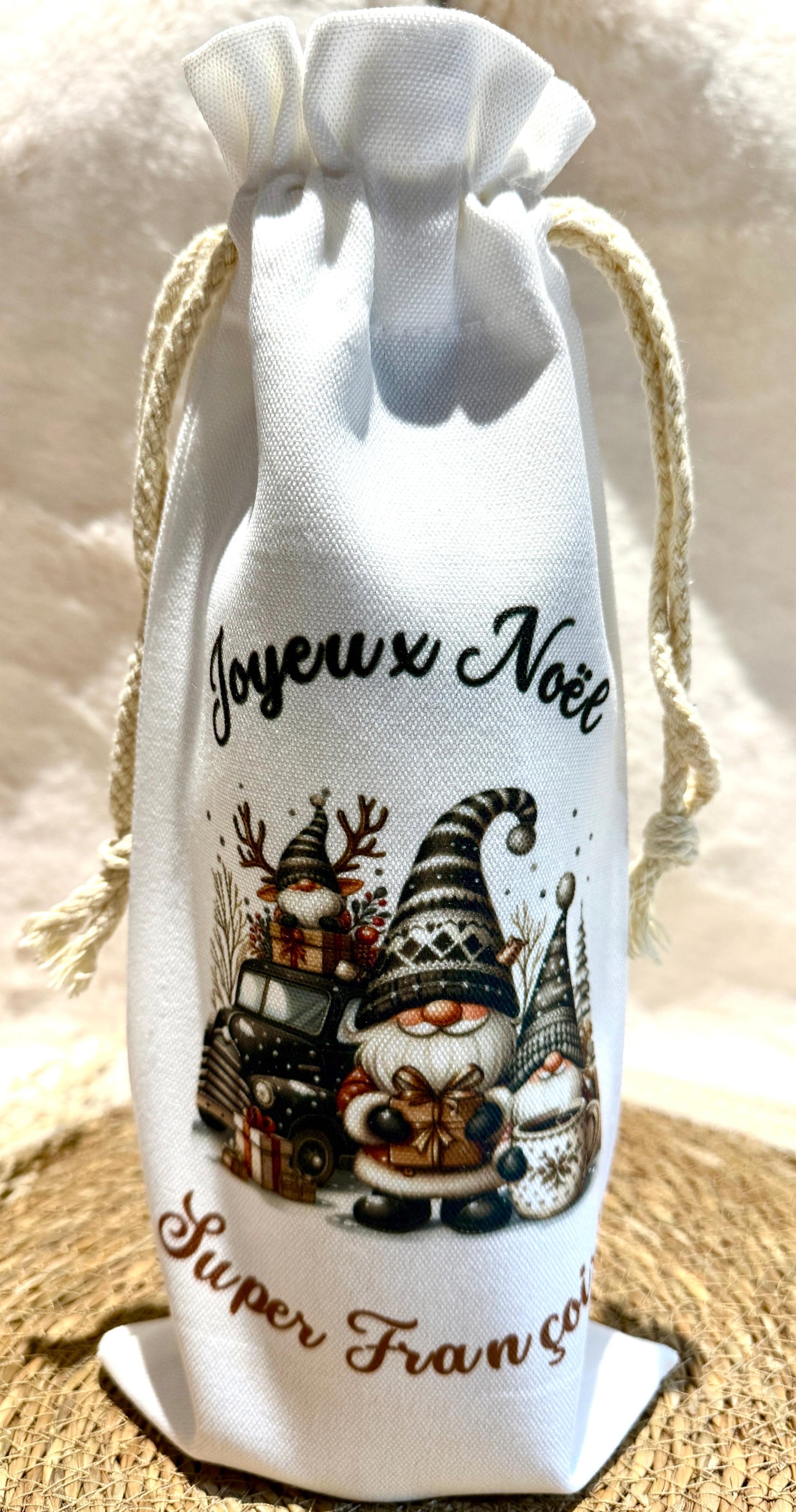 Sac à bouteille de vin personnalisé