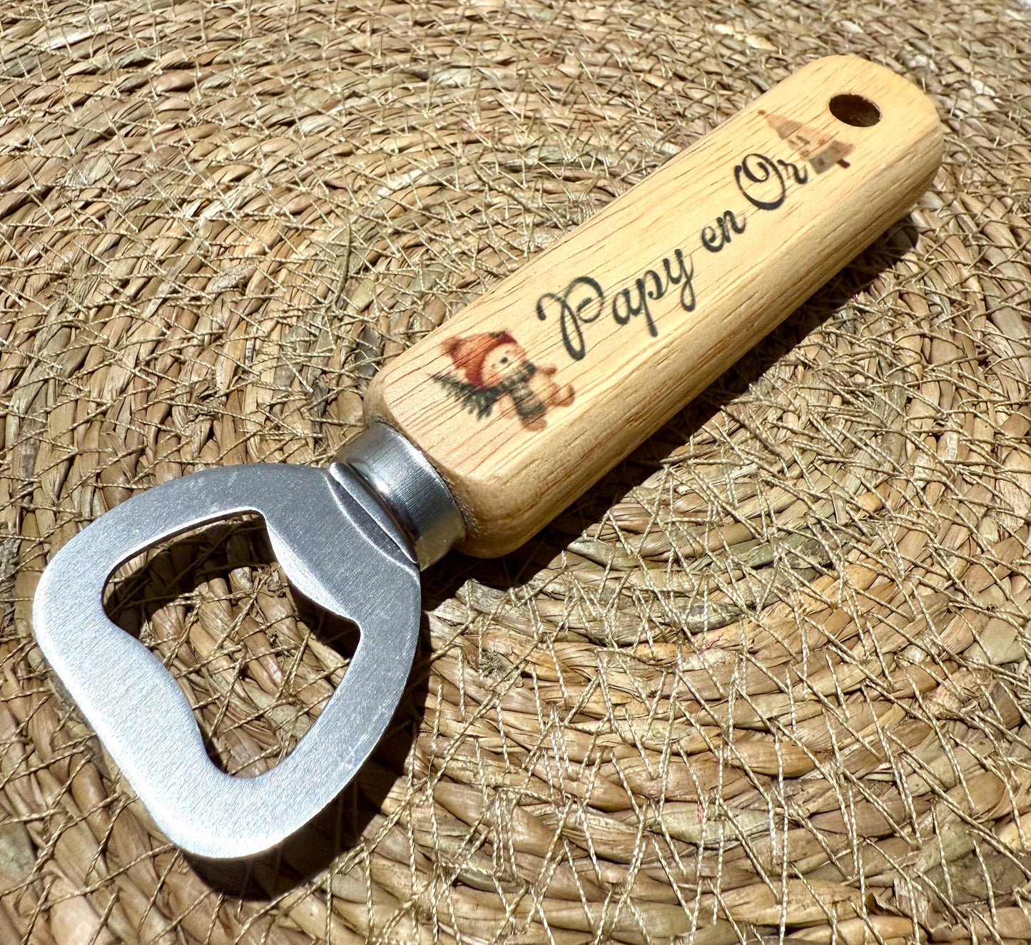 Décapsuleur en Bois et Métal Personnalisé