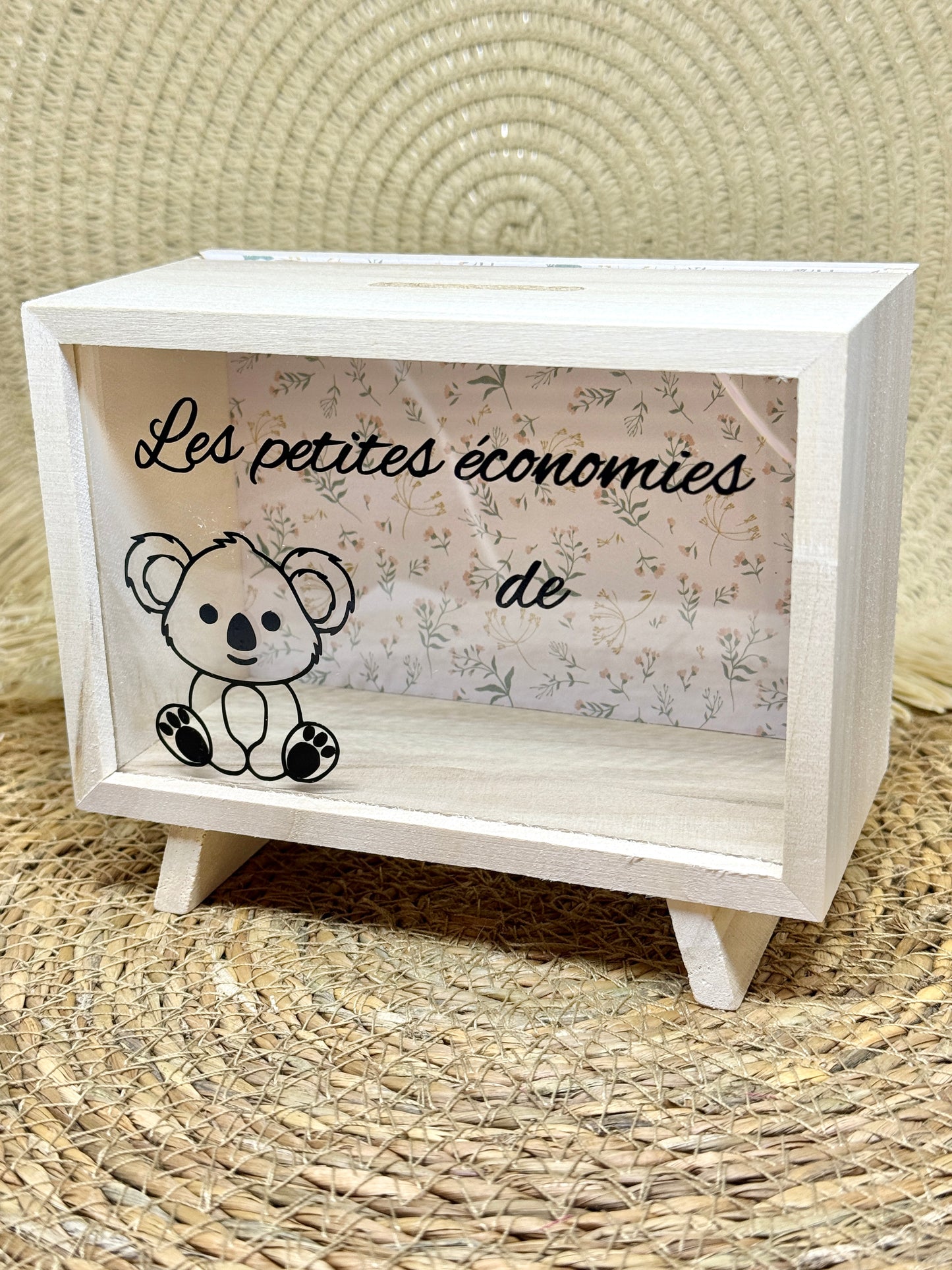 Tirelire bois animaux