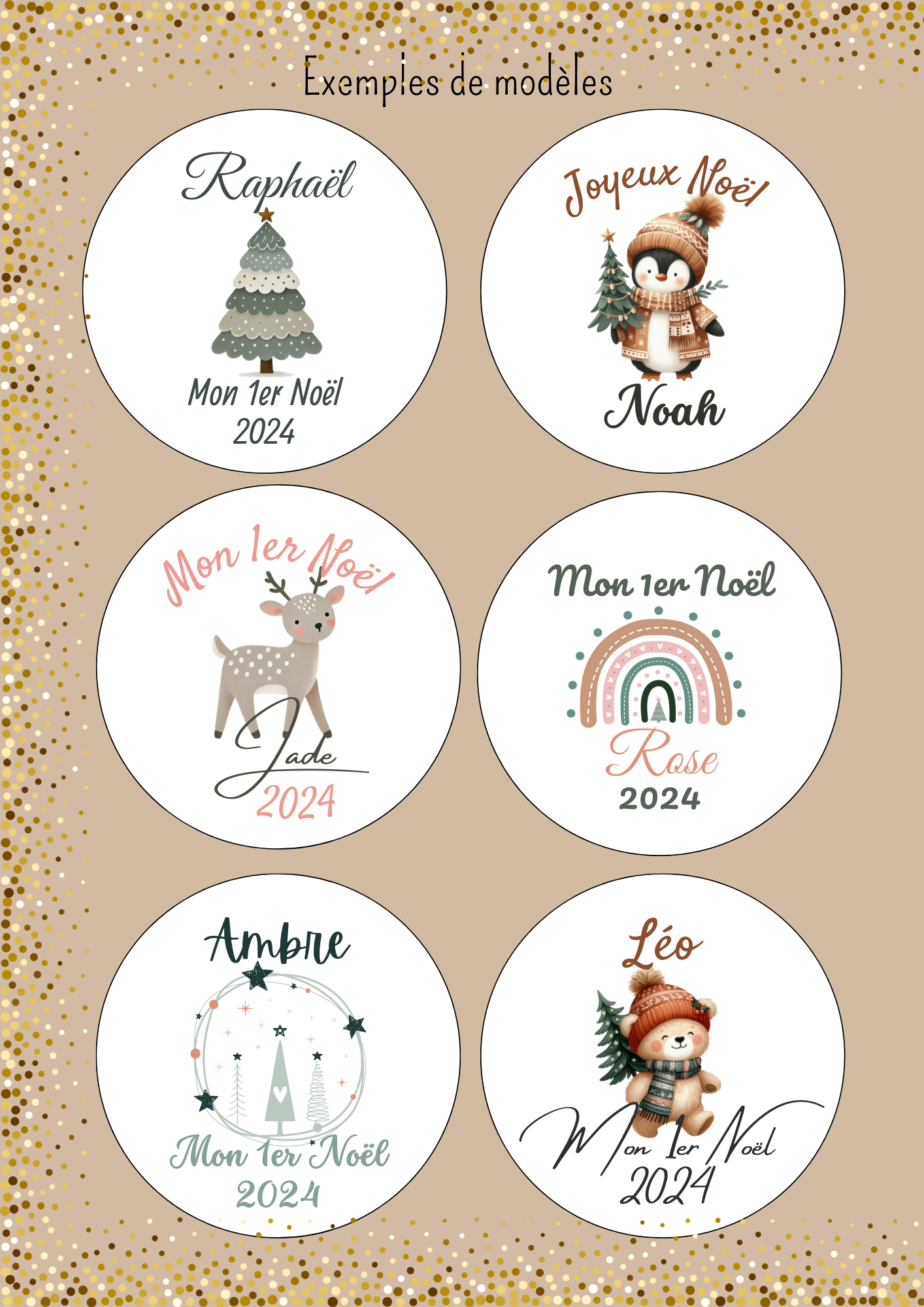 Boule de Noël opaque personnalisée